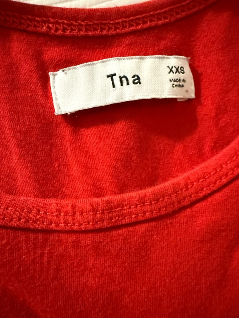 TNA Red Ribbed Crop Tank - Picture 3 of 3